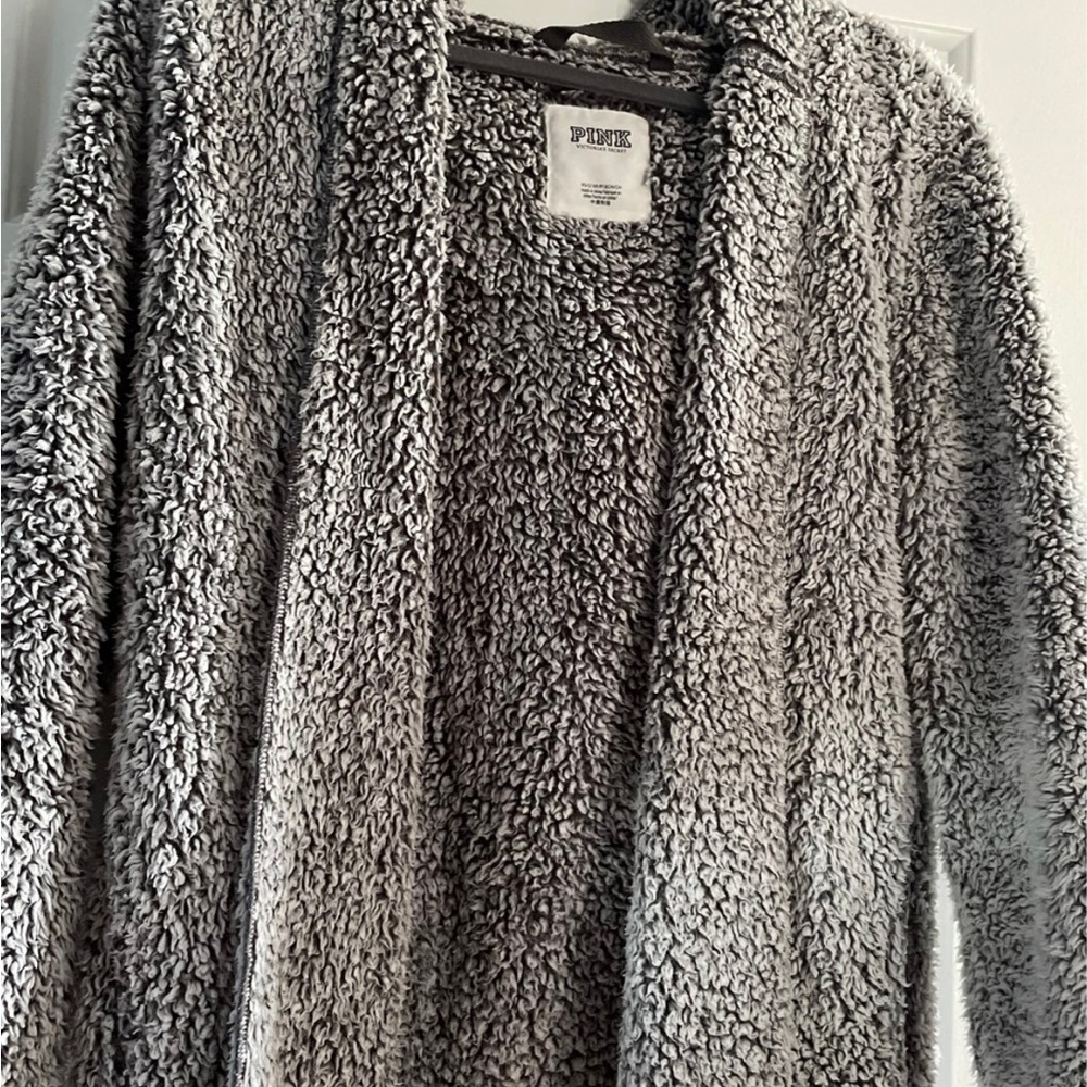 PINK Victoria's Secret Black and White Sherpa Jacket